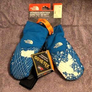 The North Face Blue mittens